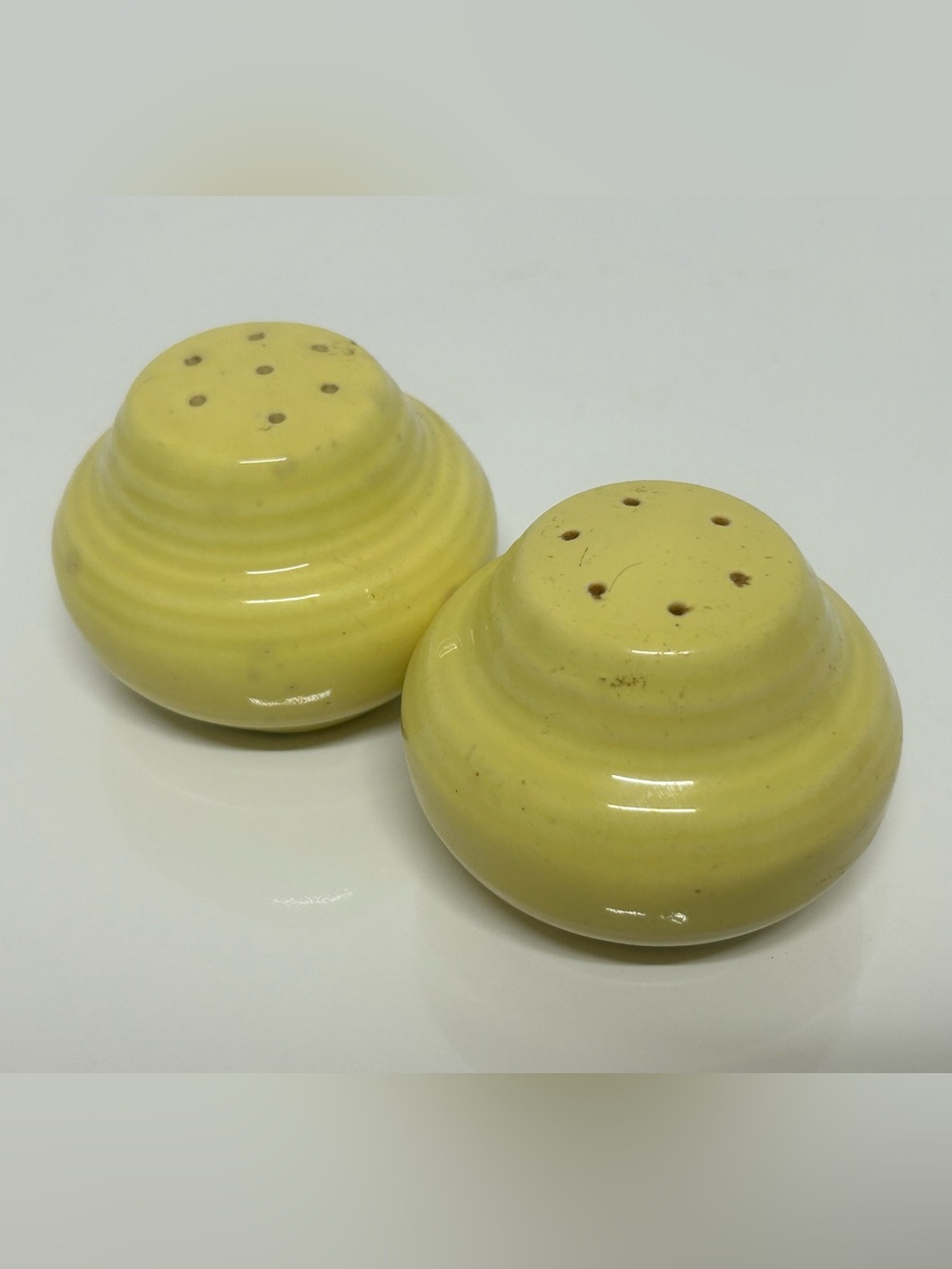 Vintage Yellow Pottery Salt and Pepper Shakers